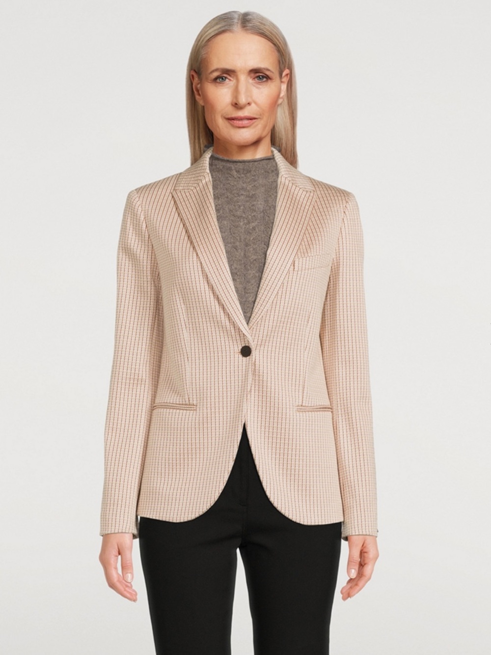 THEORY Staple Blazer In Check Print - Picture 2 of 11